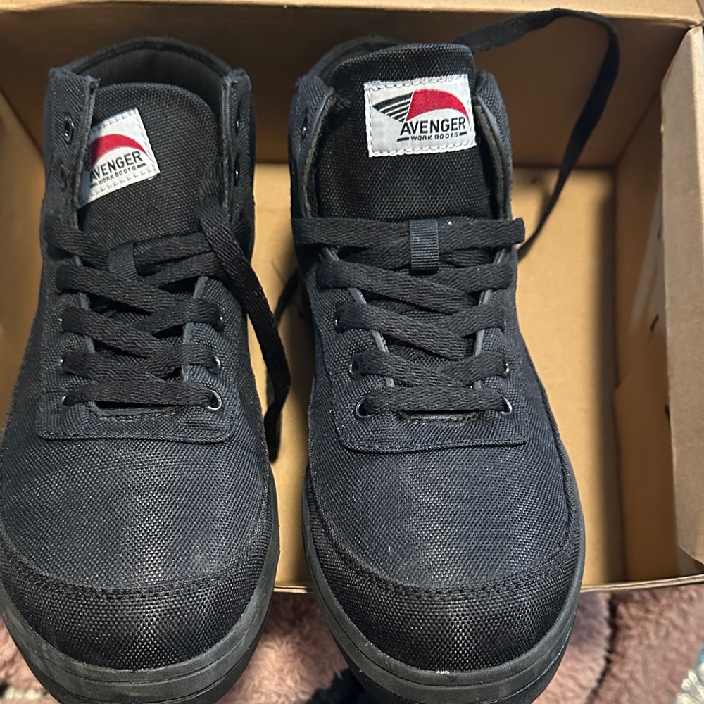 Avenger Black High-Top Sneakers for Men work shoes